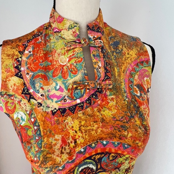 VTG 70s Liberty House by Sydney (Hawaii) Split Shirt/Dress with Long Pants Sz 6 - Picture 2 of 10